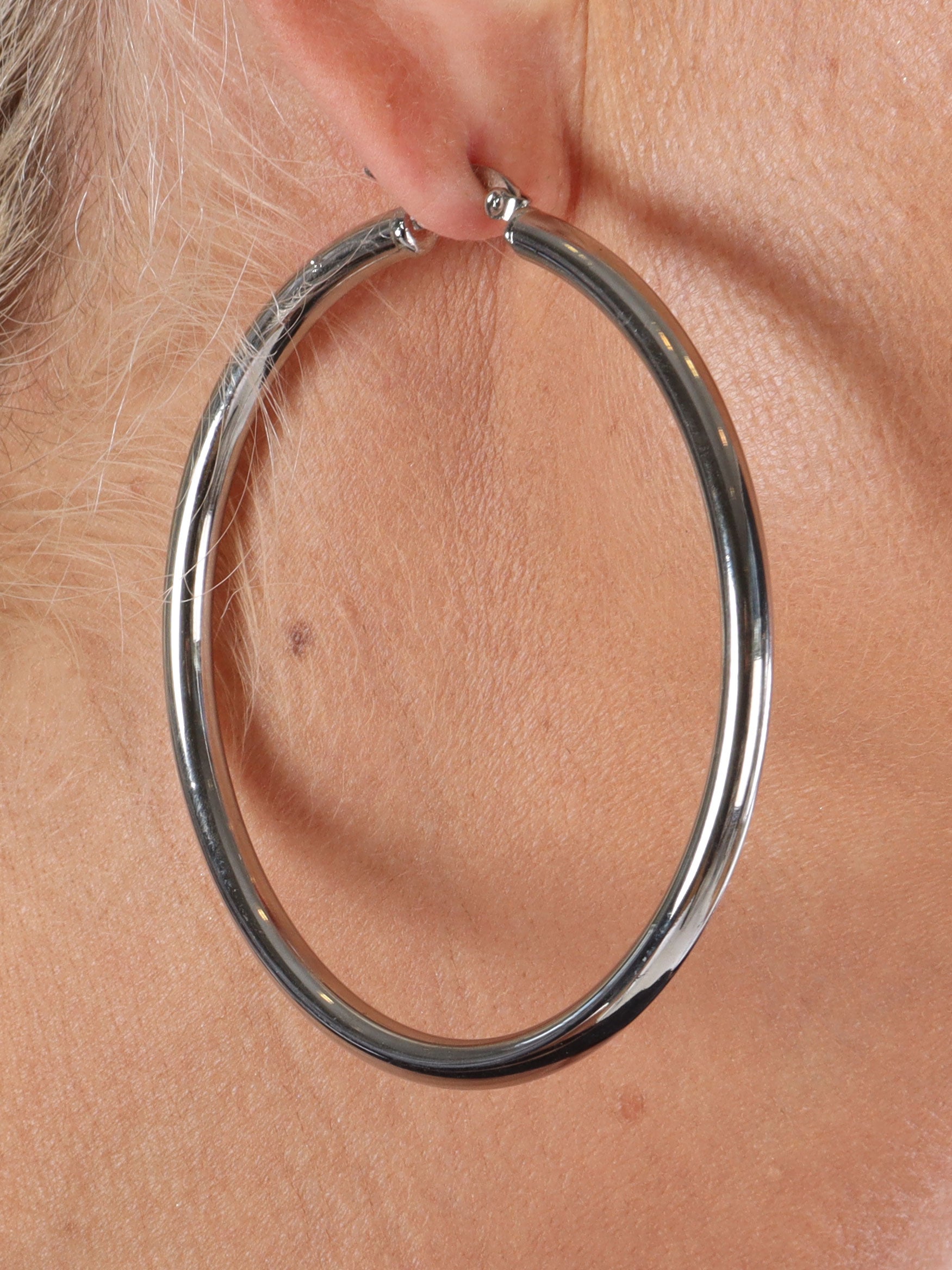 Karine - Brede runde øreringe